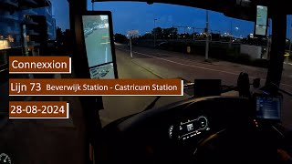 Connexxion lijn 73 Beverwijk station  Castricum station with Mirror eye  Dutch Bus driver POV [upl. by Urias]