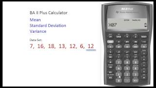 BAII Plus Calculator  Finding Mean amp Standard Deviation [upl. by Neliac943]