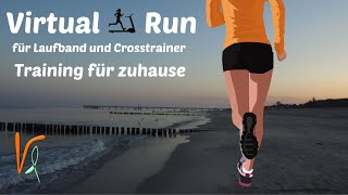 🏃🏼 Virtueller Lauf für Laufband und Crosstrainer  Laufband Video  Intervall Training am Meer [upl. by Itnaihc]