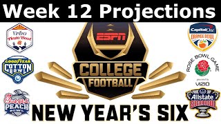 College Football 2023 New Year Six Bowl Projections Week 12 [upl. by Mcgray]