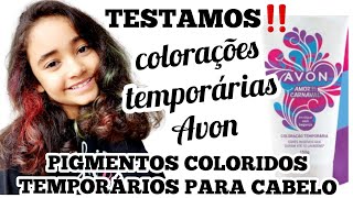 TESTAMOS A COLORAÇÃO TEMPORÁRIA DE CARNAVAL AVON  DESCOLORIMOS O CABELO‼️ [upl. by Ardisi951]