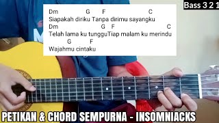 Tutorial Petikan Dan Chord Mudah Lagu Insomniacks  Sempurna  Mudah [upl. by Larkins]