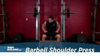 Barbell Shoulder Press  Shoulder Exercise  Bodybuildingcom [upl. by Ellenor]