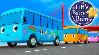 Ten Little Buses  Nursery Rhymes for Babies by LittleBabyBum  ABCs and 123s [upl. by Hamish]