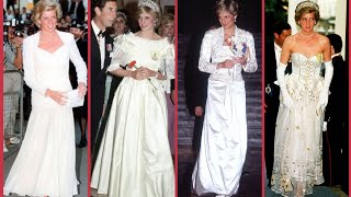 Lady Diana Looking glamorous In White gown Dresses youtubetrends [upl. by Igic]