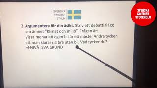 Att skriva en ARGUMENTERANDE text på svenska  skrivövningar SFI och SVA [upl. by Sualokcin895]