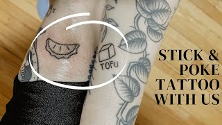 Stick amp poke tattoo with us  giving eachother tattoos [upl. by Engedi]