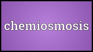 Chemiosmosis Meaning [upl. by Ssur]