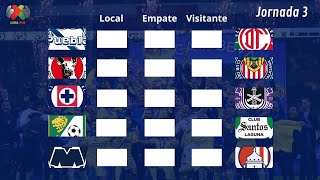 Pronósticos Jornada 3 Liga BBVA MX Clausura 2024 [upl. by Schnapp]