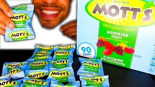 MOTTS FRUIT SNACKS ASSORTED EATING MOUTH SOUNDS NO TALKING [upl. by Inavoj]