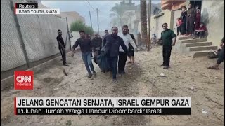 Jelang Gencatan Senjata Israel Gempur Gaza [upl. by Sabino906]