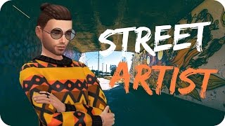 Sims 4 City Living  Create A Sim  Hipster Street Artist [upl. by Efi]