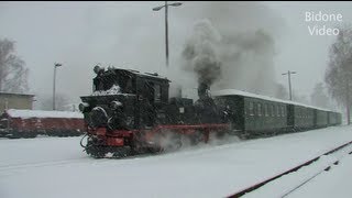 DampfZüge in Schnee und Eis  Steam Trains in the snow  Dampflok [upl. by Llekim924]