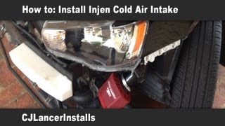 CJ Lancer  How To Install Injen Cold Air Intake NonVRXGTS [upl. by Goldshlag337]