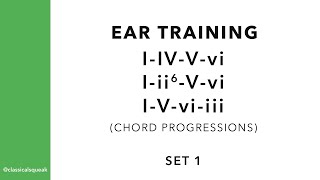 IIVVvi or Iii6Vvi or IVviiii Chord Progressions Ear Training  Set 1 [upl. by Magbie]