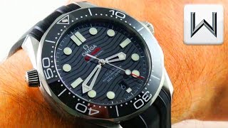 2018 Omega Seamaster Diver 300M Steel BONDBLACK 21032422001001 Luxury Watch Review [upl. by Nnaaras]