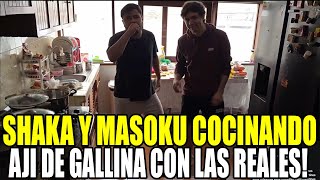 😲SHAKA Y MASOKU COCINANDO AJI DE GALLINA CON LAS REALES BULLAS😲 [upl. by Alroy]