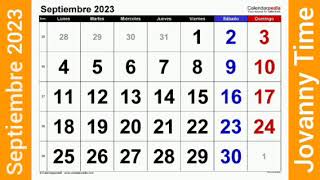 Calendario  Septiembre 2023 [upl. by Walker348]