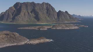 Skrova Litlmolla Stormolla Lofoten  Flying Over Norway [upl. by Ttayw678]