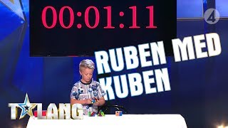 Nioåriga Ruben skapar spänning med sina rubikskuber [upl. by Adroj]