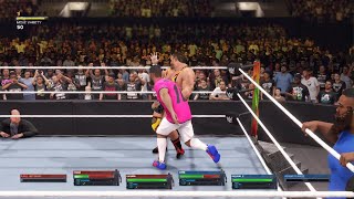 WWE 2K24 Messi and Ronaldo vs otis and Neymar 2 tag team [upl. by Lynea]