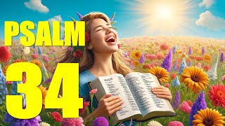 Psalm 34 Reading Embracing Gratitude and Trust With words  KJV [upl. by Eiramesor]