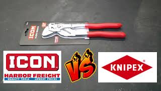 Harbor Freight Icon Pliers Wrench VS Knipex Pliers which is better A Tool Showdown [upl. by Ainsley]