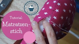 Matratzenstich Anleitung  Unsichtbare Naht  Leiterstich  Zaubernaht Nähanleitung mommymade [upl. by Samuelson]