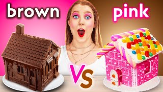 I BUILT A CHOCOLATE HOUSE 🍫 Sweet Candy Challenge amp Fun Food Decor Ideas by 123 GO [upl. by Zoldi]