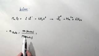 Réaction doxydoréduction en chimie  dioxyde de manganèse [upl. by Carmelle291]