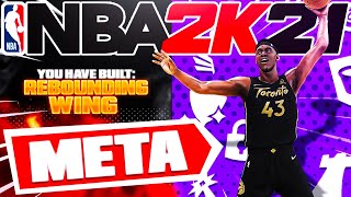 BEST REBOUNDING WING BUILD ON NBA 2K21 META BUILD SERIES VOL 8 [upl. by Hgielyk]