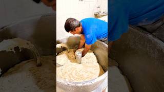 Slicing dough for baking taftoon bread iranianbread [upl. by Pelage]