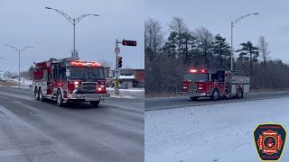 Drummondville  Service Incendie répondant sur un accident sur lautoroute et une alarme incendie [upl. by Assadah29]