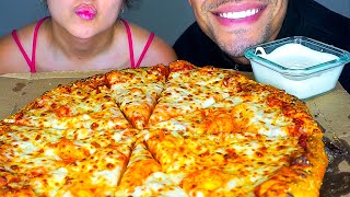 ASMR LITTLE CAESARS CHEESE PIZZA WITH RANCH SAUCE BIG BITES EATING SHOW MOUTH SOUNDS JERRY MUKBANG [upl. by Efar139]