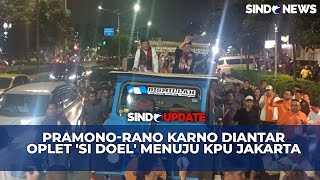 PramonoRano Karno Diantar Mandra dengan Oplet Si Doel Menuju KPU Jakarta [upl. by Irim551]