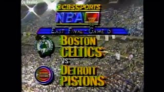 1988 NBA on CBS  Celtics vs Pistons  ECF Game 6 Intro [upl. by Seaton]