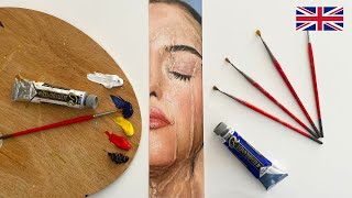 Oil Painting Timelapse Complex Female Portrait with Flowing Water  Realistic Art Process [upl. by Nner155]