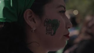 Abortion rights supporters join Mexico City march for International Safe Abortion Day [upl. by Anaugal]