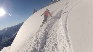 Glacier de Toule Pointe Helbronner Courmayeur Italie ski hors pistes montagne [upl. by Cassidy975]