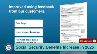 Social Security Benefits Increase in 2025 [upl. by Daffi]