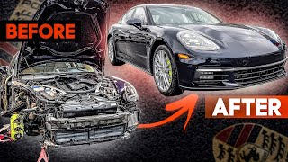 REBUILDING DAMAGED PORSCHE PANAMERA 4 EHYBRID [upl. by Danby]