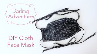 DIY Sew a Face Mask with Ties amp Filter Pocket Very Easy [upl. by Ragnar873]