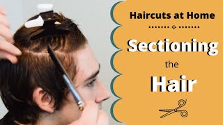 Haircuts at Home  How to Section Mens Hair for Cutting  Mens Long Length haircut [upl. by Menard39]