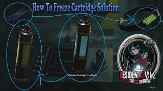 Resident Evil 2 Remake Lab How To Freeze Cartridge Solution [upl. by Rahsab]