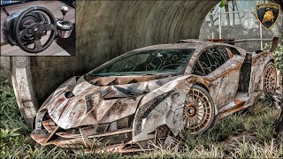 Rebuilding a LAMBORGHINI VENENO  Forza Horizon 5  Thrustmaster T300RS Gameplay [upl. by Aduhey546]