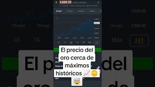 El precio del Oro cerca de máximos históricos 🤯🪙🚀📈 oro bolsadevalores ultimahora ultimasnoticias [upl. by Bunny]