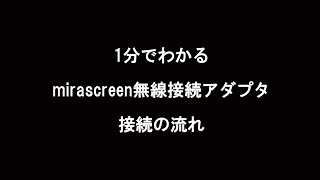 【1分でわかる】mirascreen WiFi 無線接続アダプター iPhoneでの接続の流れ [upl. by Nnayrrehs]