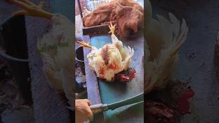 How To Cut A Big Whole Chicken with Skin Remove by Expert Chicken Cutter 🤭 shorts [upl. by Rekoob]