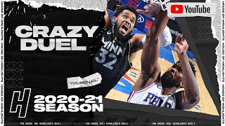 Joel Embiid vs KarlAnthony Towns CRAZY DUEL Highlights  Timberwolves vs 76ers  April 3 2021 [upl. by Margarita80]