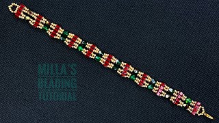 Jingle Beading Bracelet 💎 beadingtutorial beading diy [upl. by Haldane]